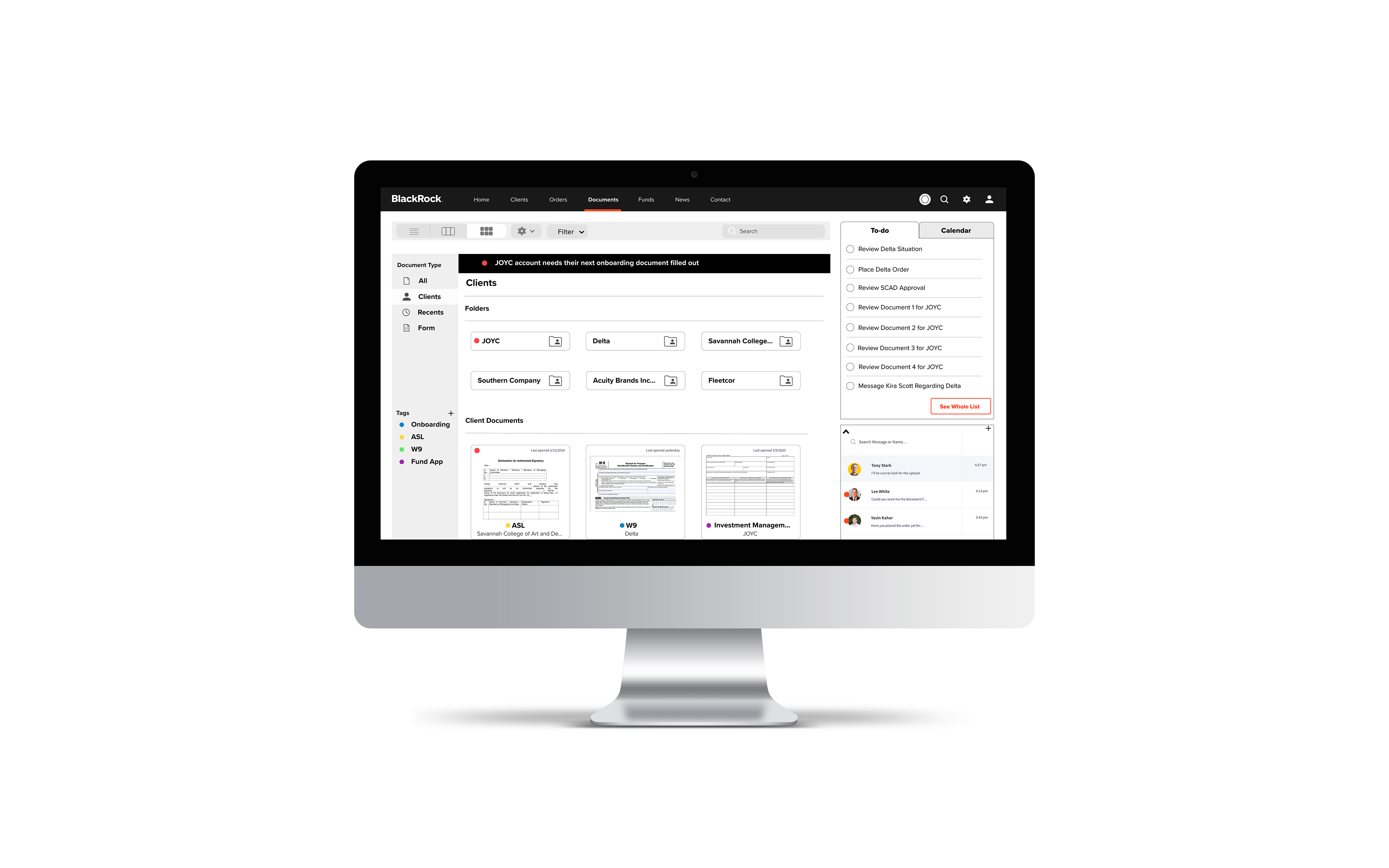 BlackRock One desktop document library