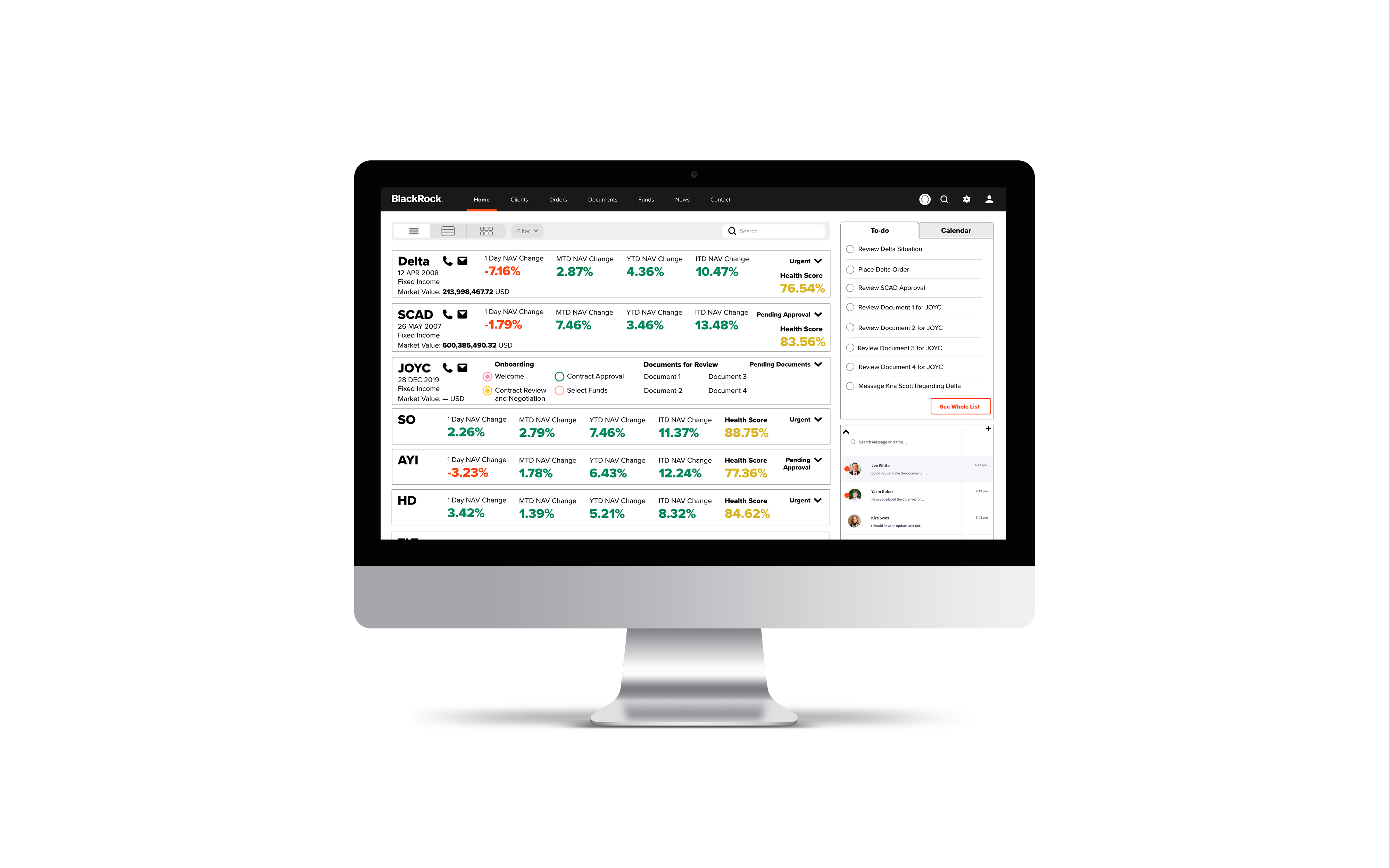 BlackRock One tertiary desktop homepage