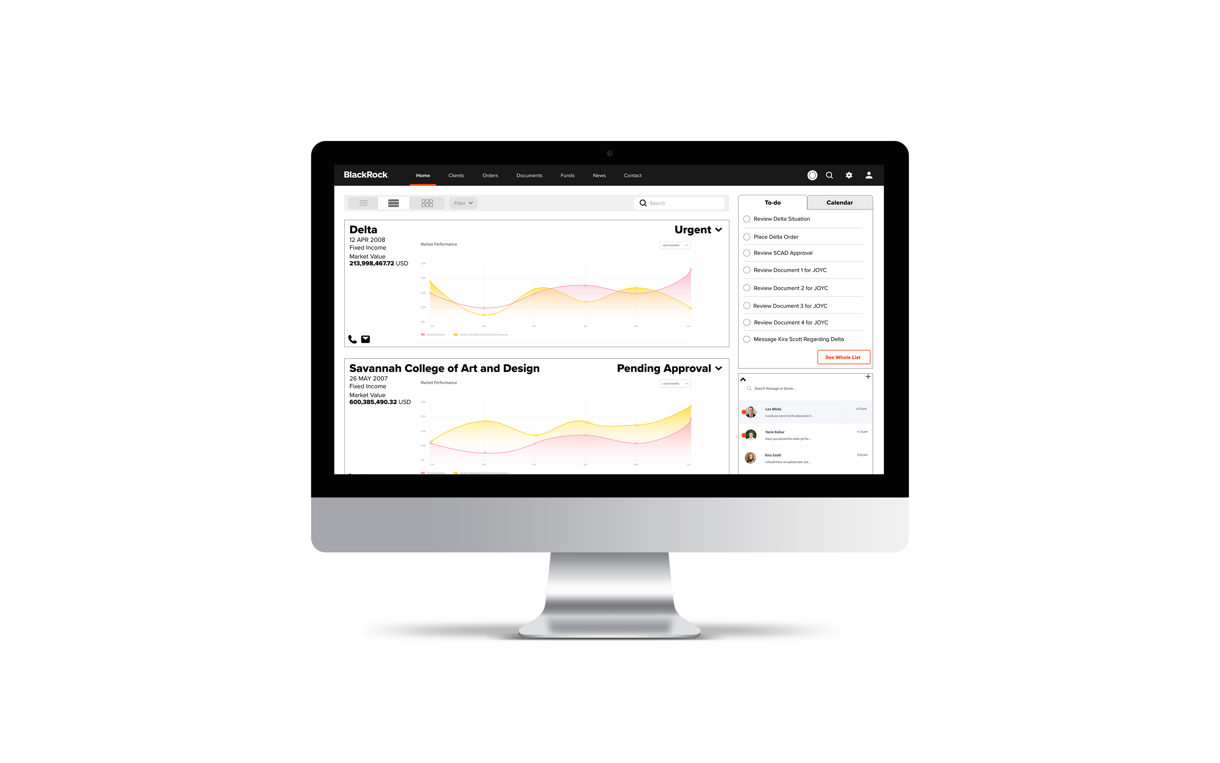 BlackRock One primary desktop homepage