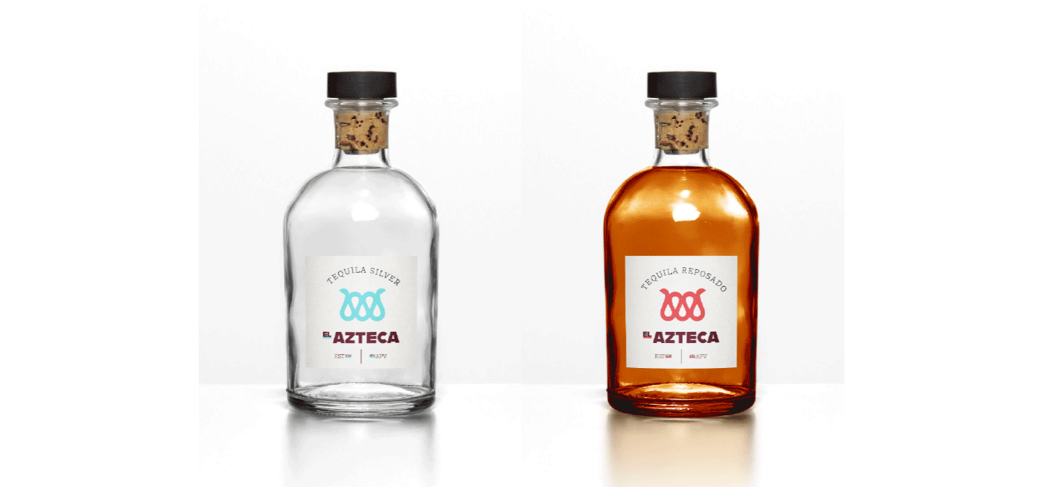 El Azteca tequila bottle versions
