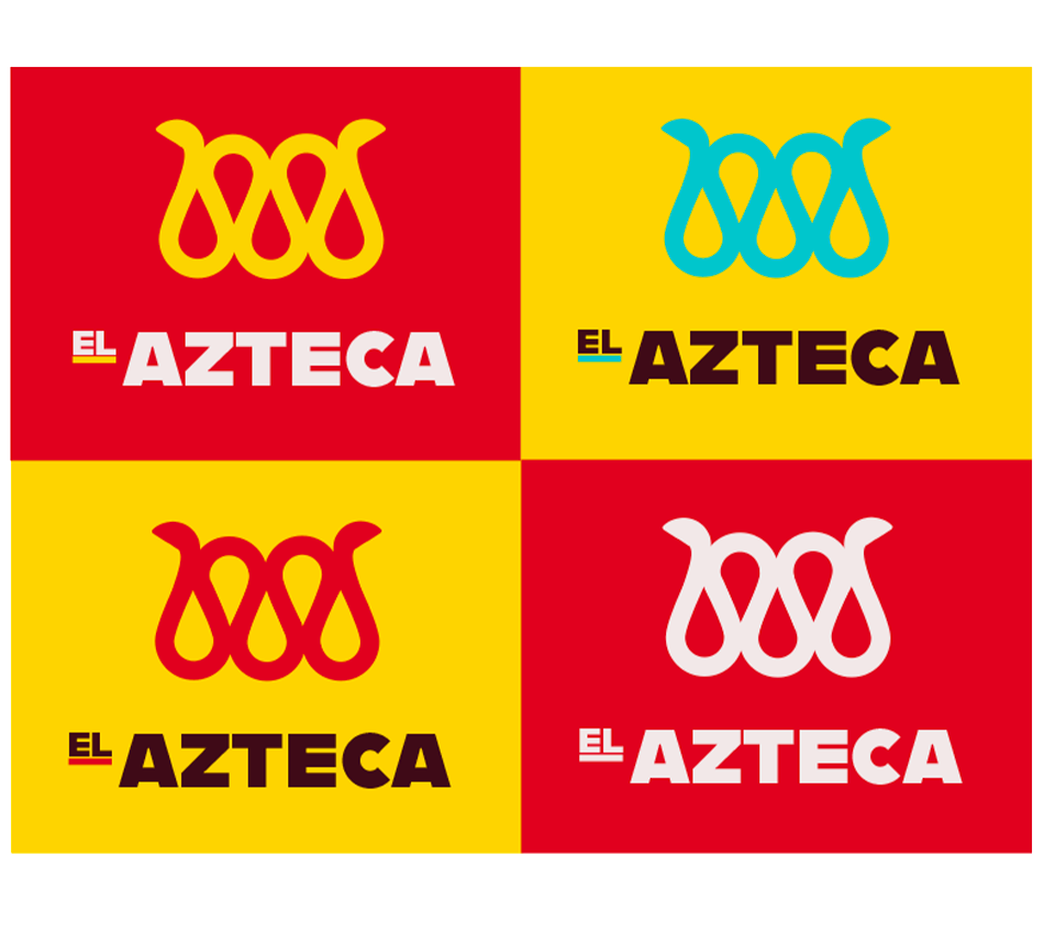 El Azteca logo color variations