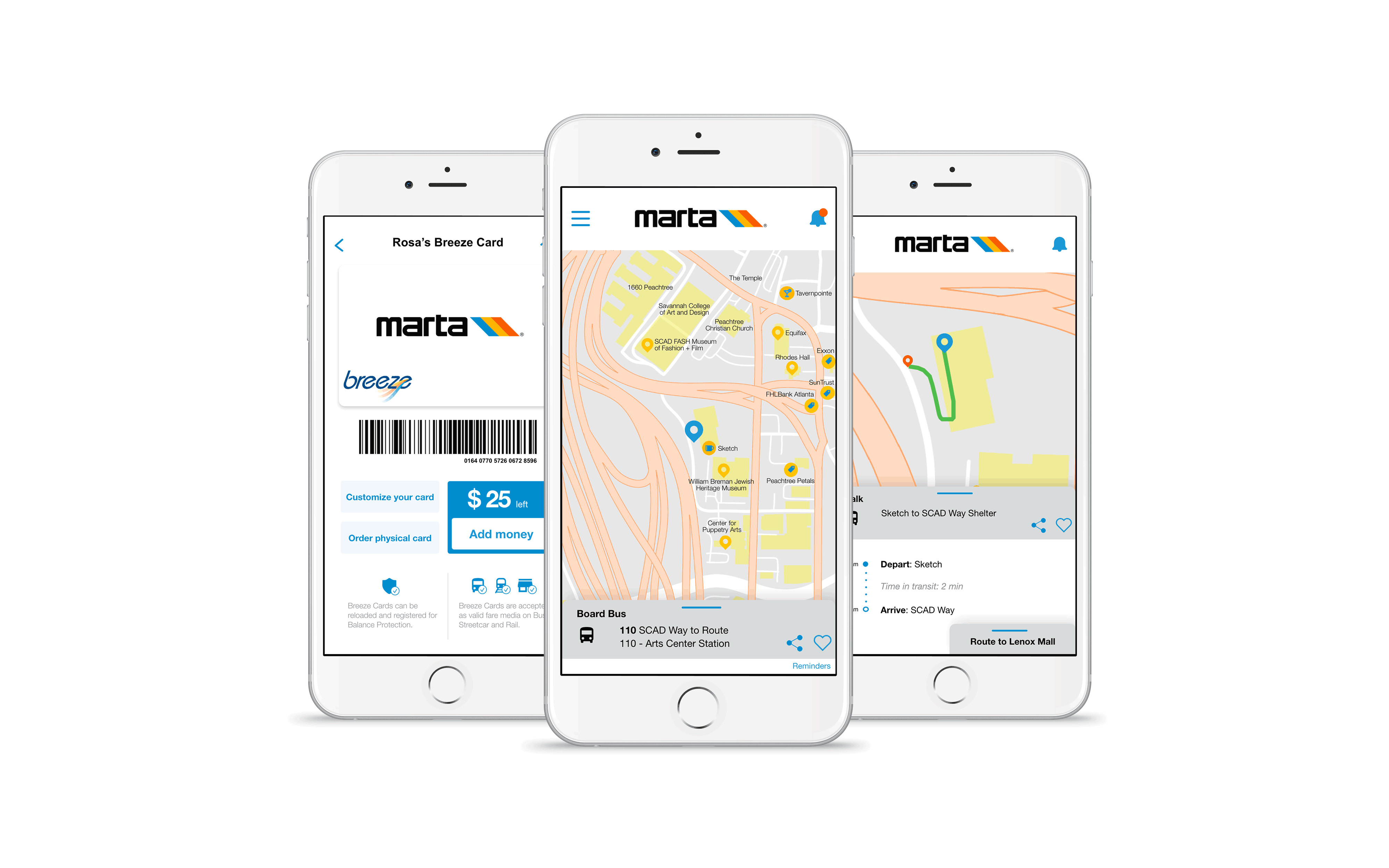 MARTA rider mobile app