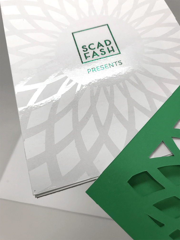 SCAD FASH invitation close up